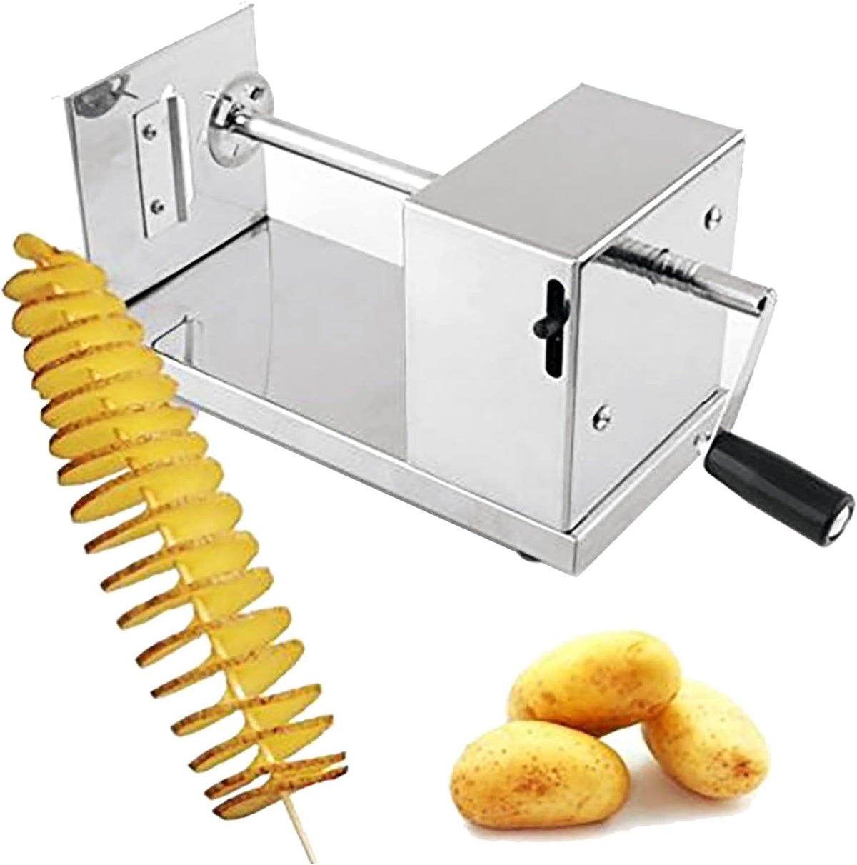 Tornado Potato Spiral Cutter Manual Stainless Steel Twisted Potato Slicer Cutter French Fry for Potatoes Carrots Vegetables