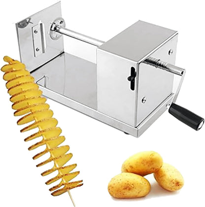 Tornado Potato Spiral Cutter Manual Stainless Steel Twisted Potato Slicer Cutter French Fry for Potatoes Carrots Vegetables
