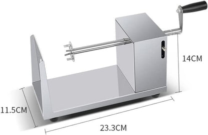 Tornado Potato Spiral Cutter Manual Stainless Steel Twisted Potato Slicer Cutter French Fry for Potatoes Carrots Vegetables