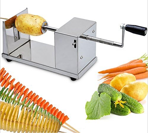 Tornado Potato Spiral Cutter Manual Stainless Steel Twisted Potato Slicer Cutter French Fry for Potatoes Carrots Vegetables
