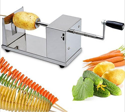 Tornado Potato Spiral Cutter Manual Stainless Steel Twisted Potato Slicer Cutter French Fry for Potatoes Carrots Vegetables