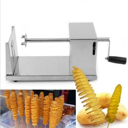 Tornado Potato Spiral Cutter Manual Stainless Steel Twisted Potato Slicer Cutter French Fry for Potatoes Carrots Vegetables