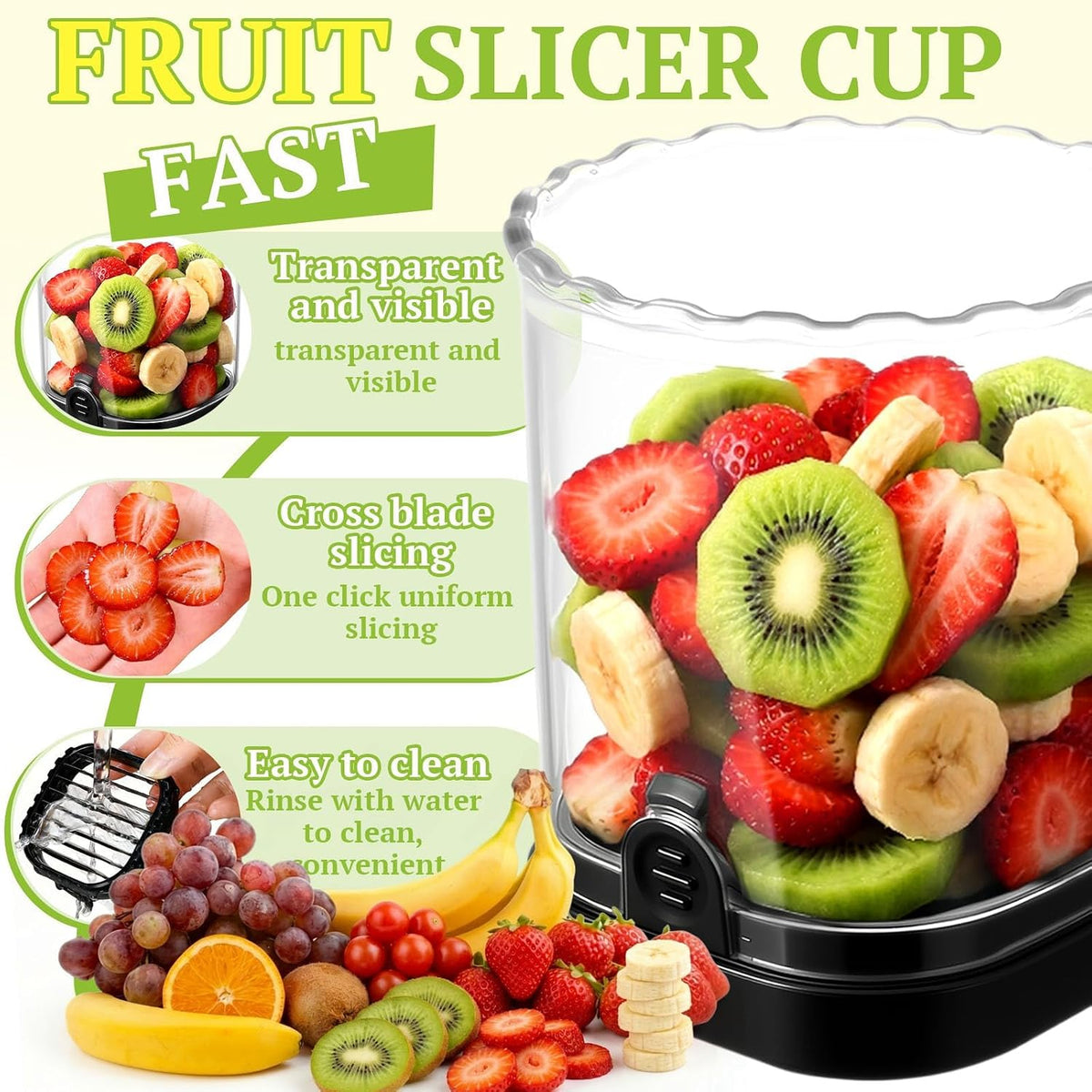 Strawberry Slicer, Black, 1-Pack