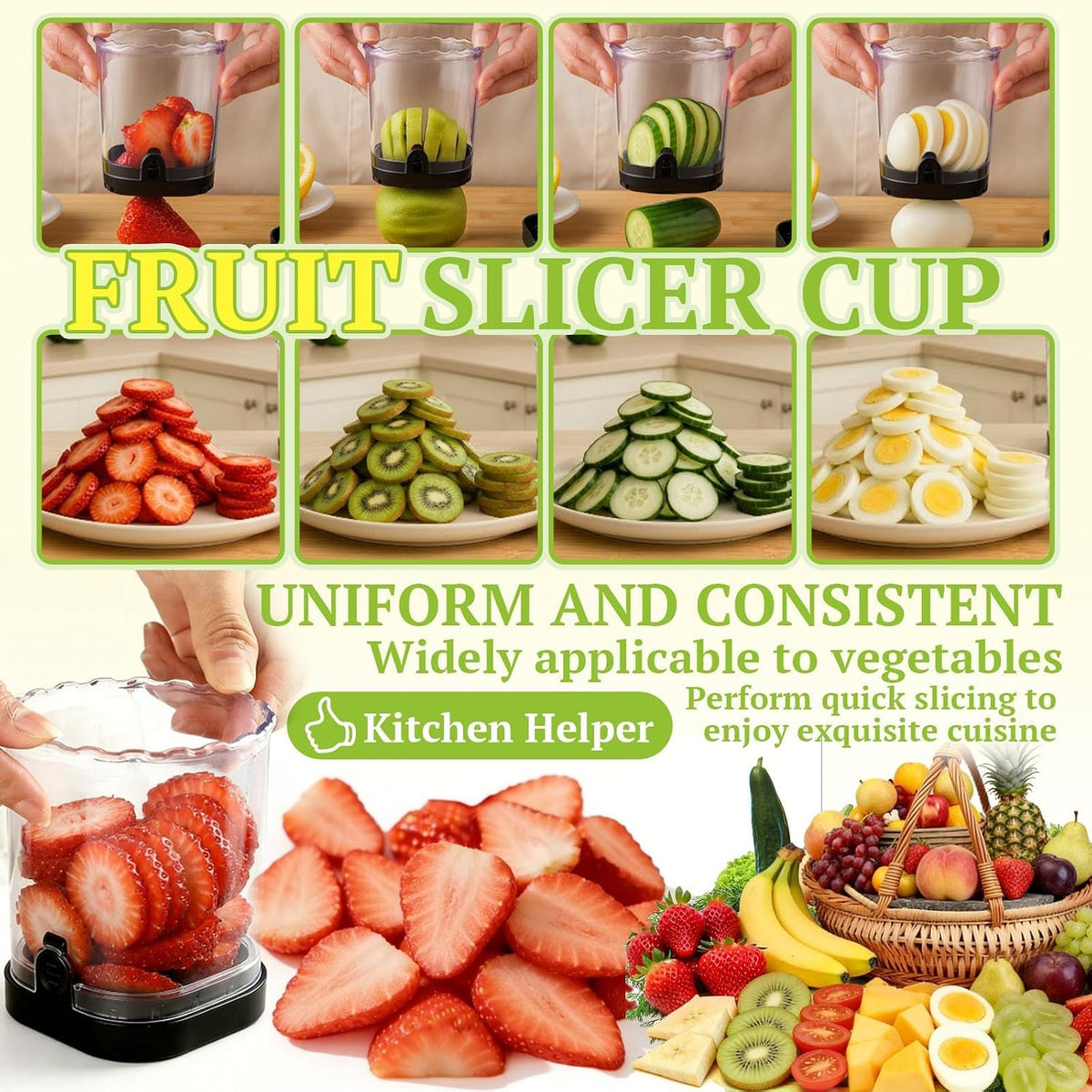Strawberry Slicer, Black, 1-Pack