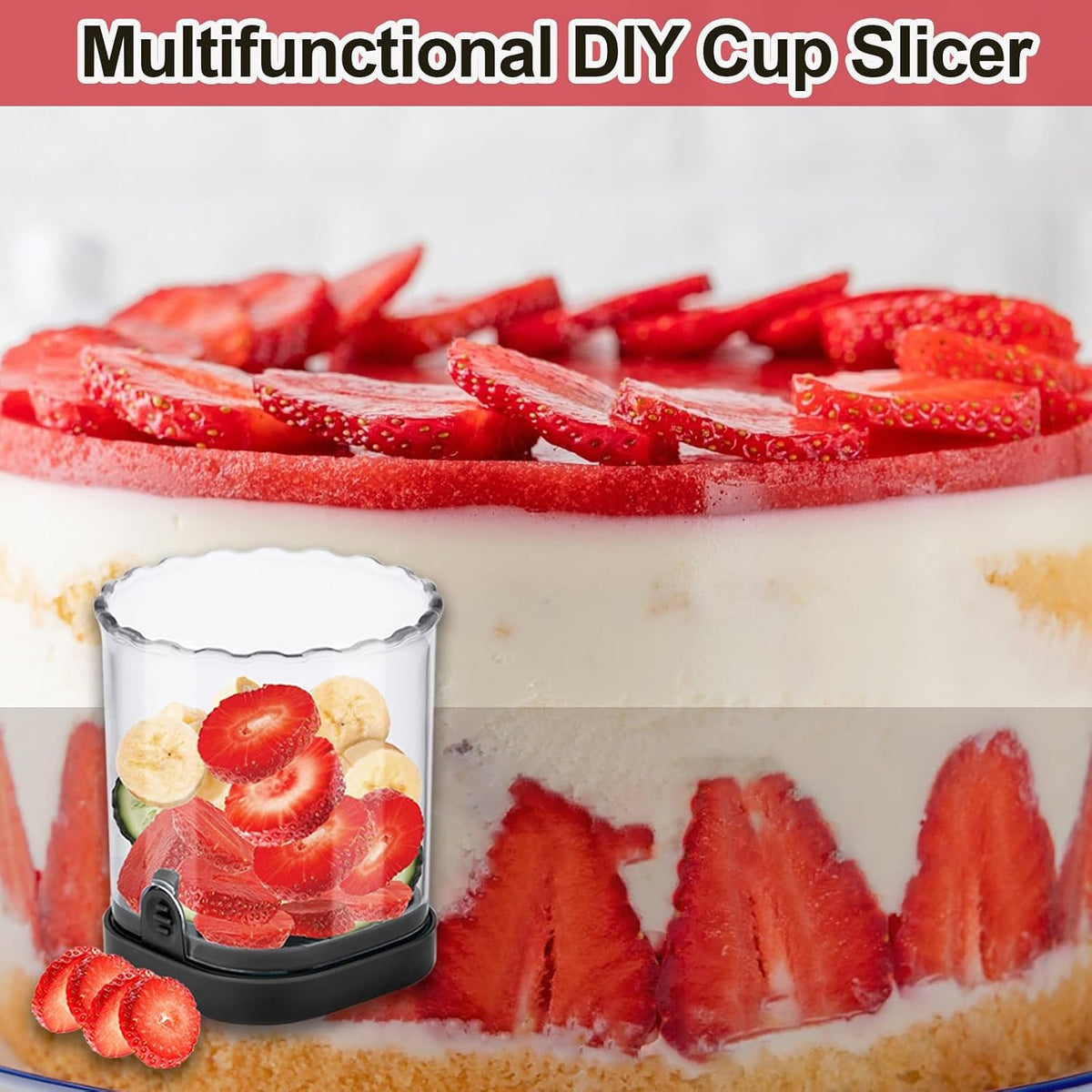 Strawberry Slicer, Black, 1-Pack