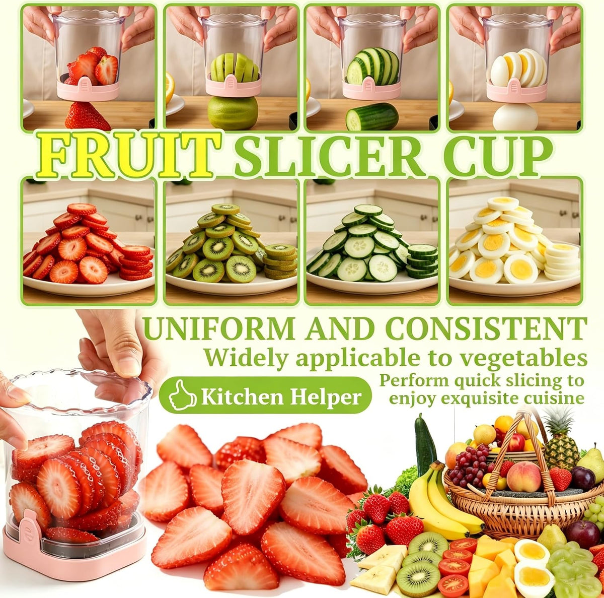 Strawberry Slicer, Black, 1-Pack
