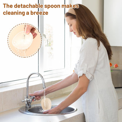 Digital Measuring Spoon Scale, Food Measuring Scoop Scale, Food Weight Scale Grams and Ounces, Polygons Measuring Spoon, ABS Kitchen Weight Scale for Food with LCD Screen, High Precision