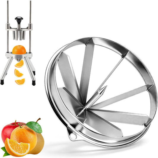 Fruit Cutter Blade, Stainless Steel Fruit Slicer for Apples Pears Oranges Detachable Lemon Cutter Wedge Tool Easy Clean Replacement Blade for Fruit Dicing Machine (8 Section)
