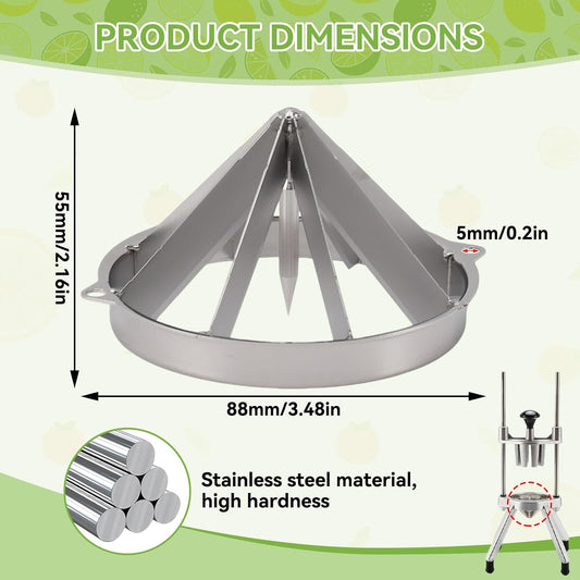 Fruit Cutter Blade, Stainless Steel Fruit Slicer for Apples Pears Oranges Detachable Lemon Cutter Wedge Tool Easy Clean Replacement Blade for Fruit Dicing Machine (8 Section)