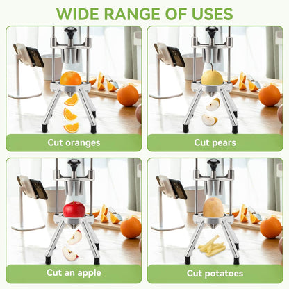 Fruit Cutter Blade, Stainless Steel Fruit Slicer for Apples Pears Oranges Detachable Lemon Cutter Wedge Tool Easy Clean Replacement Blade for Fruit Dicing Machine (8 Section)