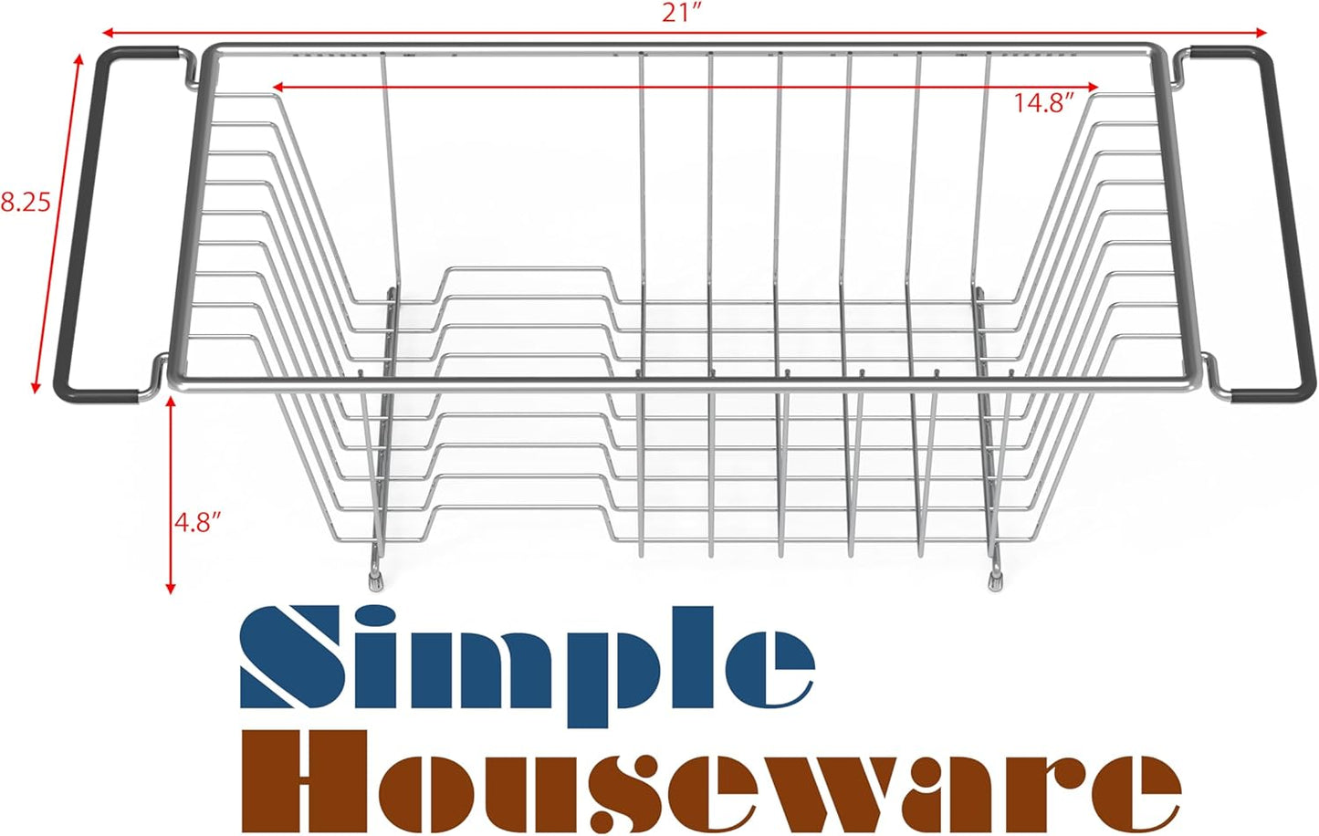 Stainless Over Sink Counter Top Dish Drainer Drying Rack