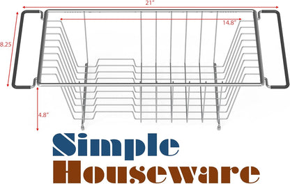 Stainless Over Sink Counter Top Dish Drainer Drying Rack