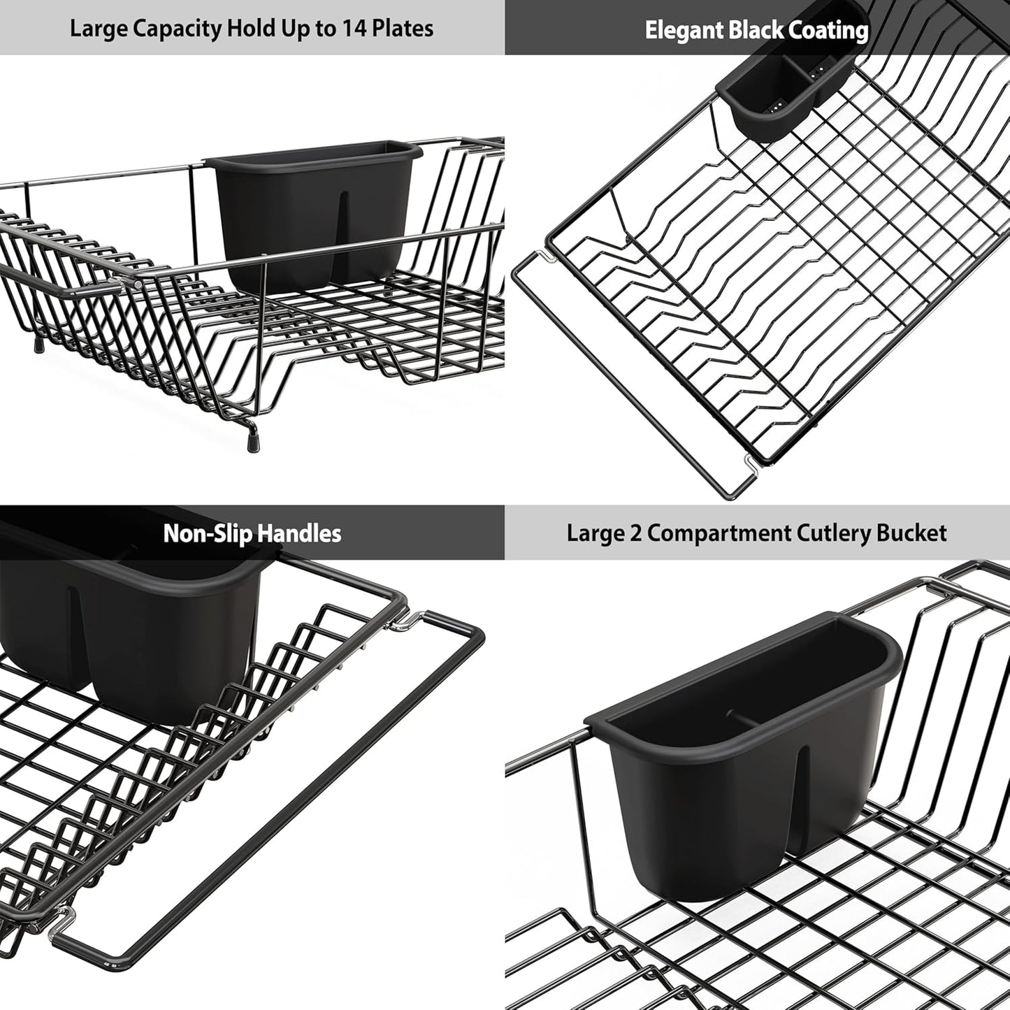 Stainless Over Sink Counter Top Dish Drainer Drying Rack