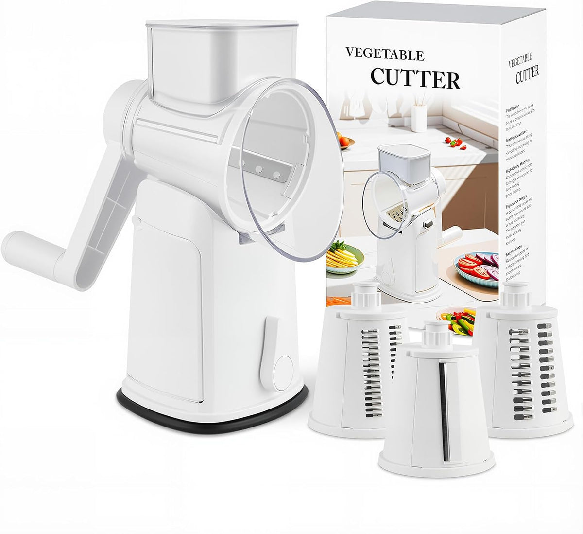 Rotary Cheese Grater, Cheese Shredder Hand Crank, Easy Clean