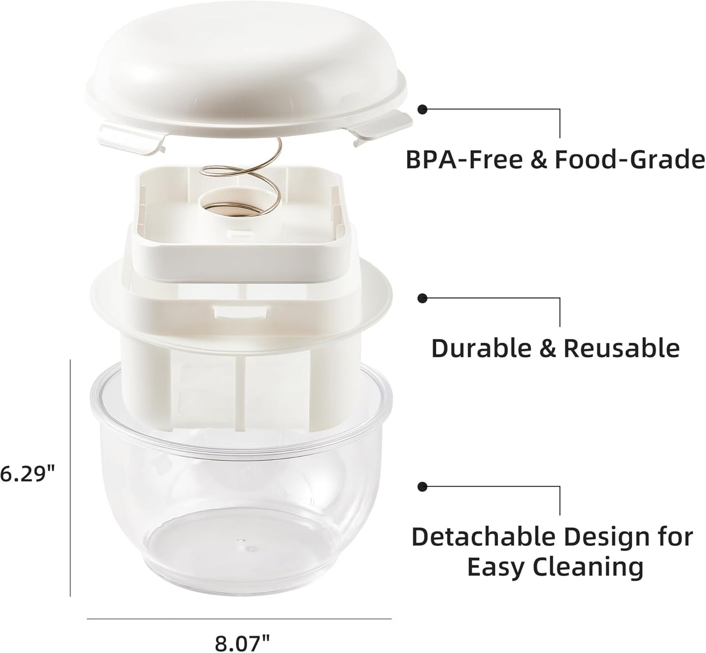 Greek Yogurt Strainer | 2 QT Ultra-Fine Mesh Filter with Spring Press | Yogurt, Kefir, Nut Milk & Soy Milk Strainer | BPA-Free Large Yogurt Container for Home Kitchen | MultiFunctional Yogurt Filter