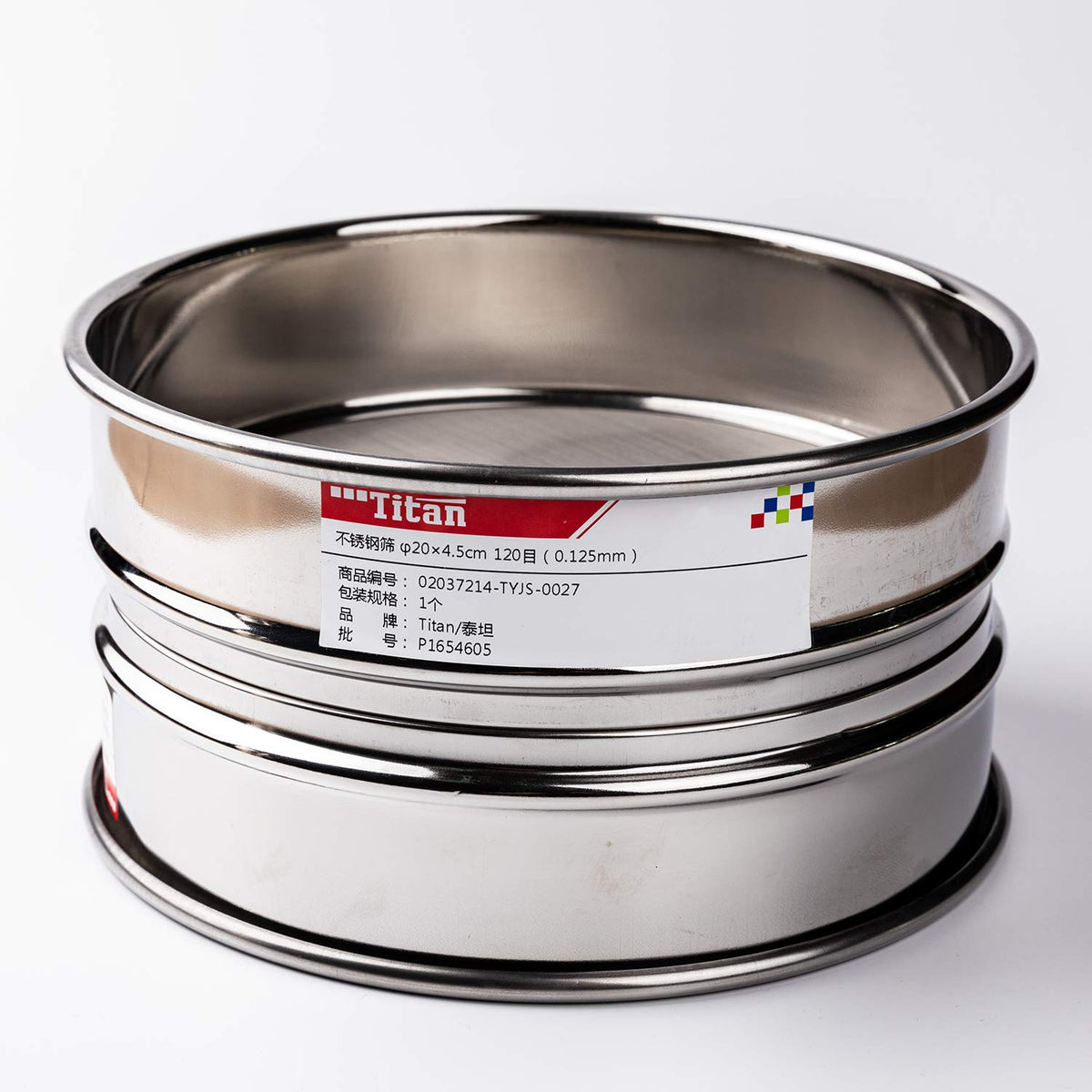 φ20×4.5cm 5 Mesh 304 Stainless Lab Sieves Economy Test Sieve 304 Stainless Steel Wire Cloth（5mm） - Colors A