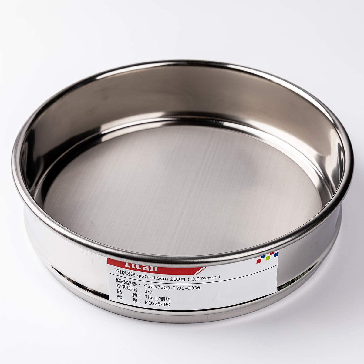 φ20×4.5cm 5 Mesh 304 Stainless Lab Sieves Economy Test Sieve 304 Stainless Steel Wire Cloth（5mm） - Colors A