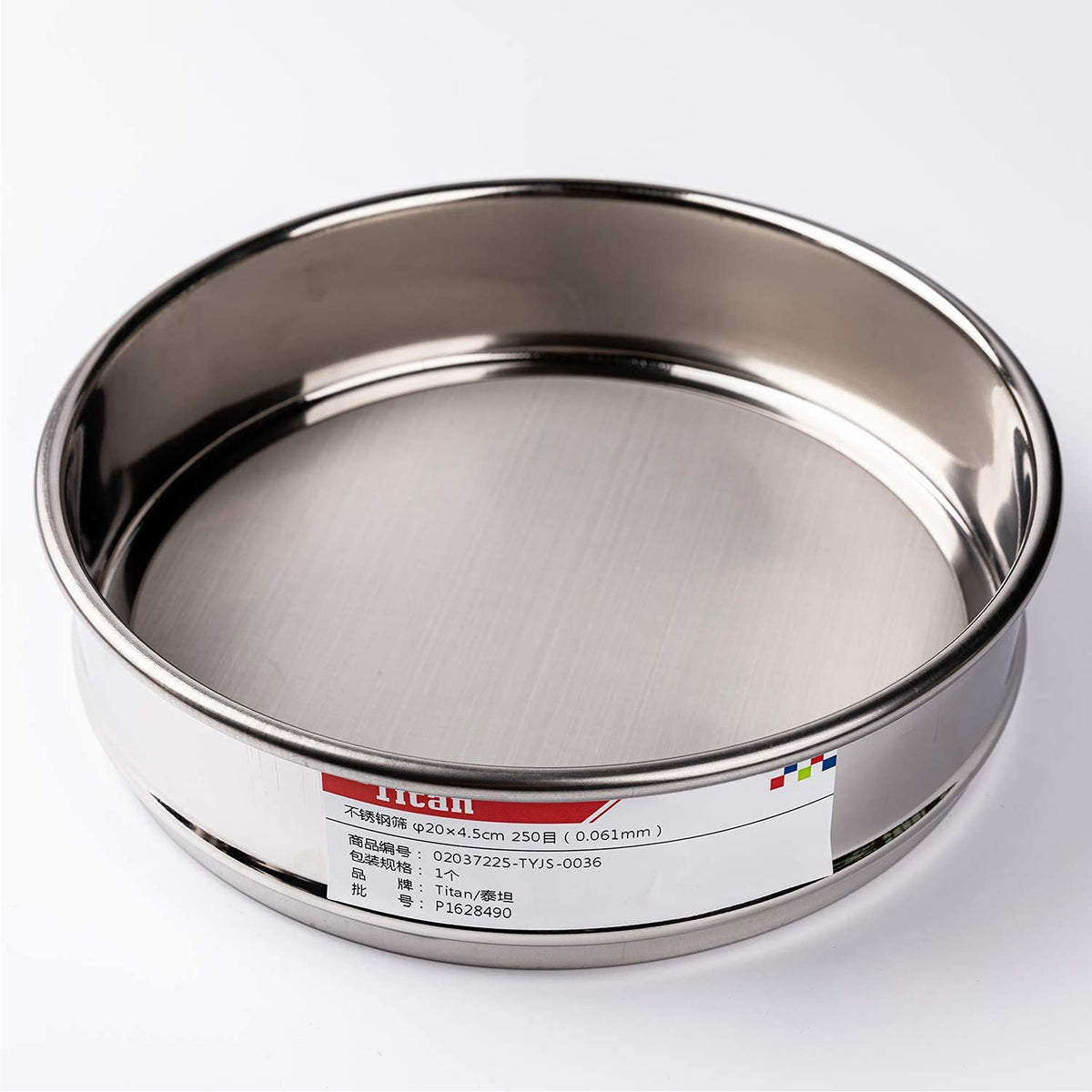 φ20×4.5cm 5 Mesh 304 Stainless Lab Sieves Economy Test Sieve 304 Stainless Steel Wire Cloth（5mm） - Colors A