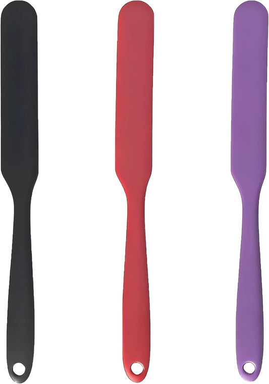 3 Pcs Jar Spatula，Food Grade Silicone Spatula,Sourdough Spatula，Spatulas Silicone Heat Resistant,for Mixing, Scraping, and Spreading Cake Butter,Dishwasher Safe, BPA Free
