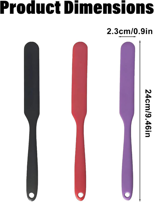 3 Pcs Jar Spatula，Food Grade Silicone Spatula,Sourdough Spatula，Spatulas Silicone Heat Resistant,for Mixing, Scraping, and Spreading Cake Butter,Dishwasher Safe, BPA Free