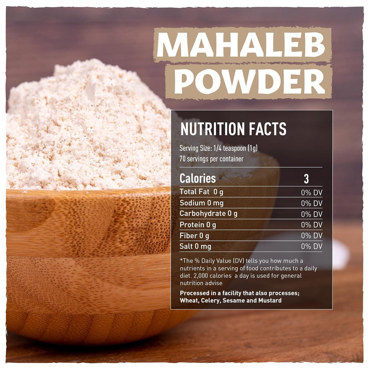 Mahlab, Mahleb Spice Ground for Pastries & Baking, 4.59oz