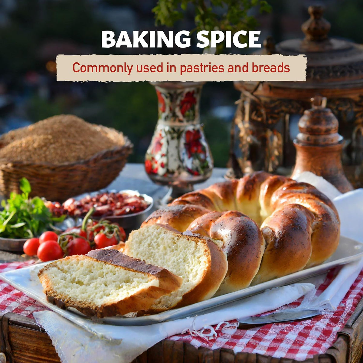Mahlab, Mahleb Spice Ground for Pastries & Baking, 4.59oz