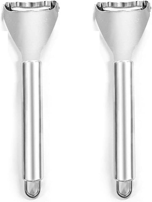 2Pcs Silver Corn Peeler Corn Planer Thresher Corn Kernel Remover Tool Stainless Steel Corn Peeler for Corn On The Cob Corn Cutter Corn Scraper with Ergonomic Handle for Kitchen Corn Stripper Tool