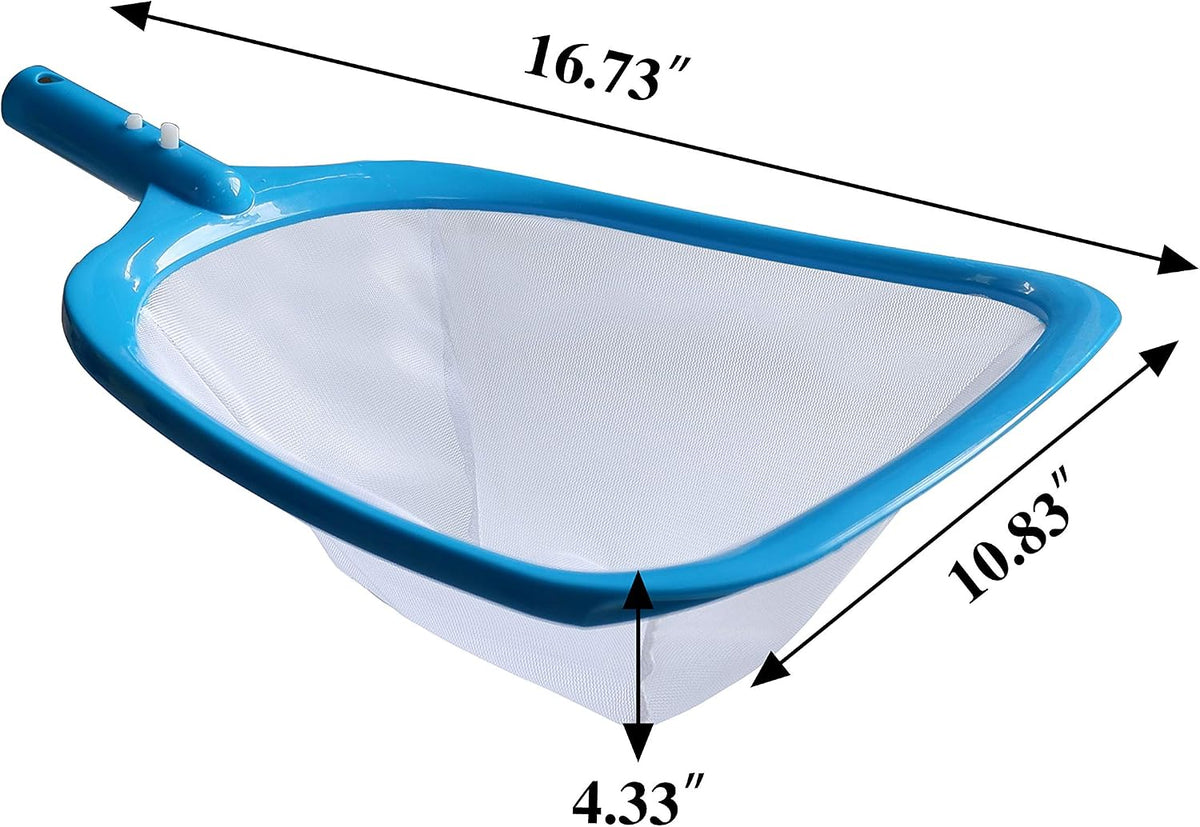 Pool Spa Leaf Skimmer Net with White Ultra Fine Mesh with 4" Deep Pocket Great for Removing Leaves & Debris in In-Ground Pool Spa and Above Ground Pool, Inflatable Pool, Hot Tub, and Fountain