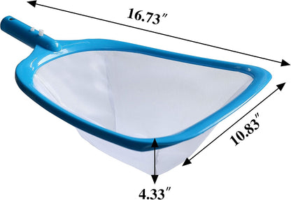 Pool Spa Leaf Skimmer Net with White Ultra Fine Mesh with 4" Deep Pocket Great for Removing Leaves & Debris in In-Ground Pool Spa and Above Ground Pool, Inflatable Pool, Hot Tub, and Fountain
