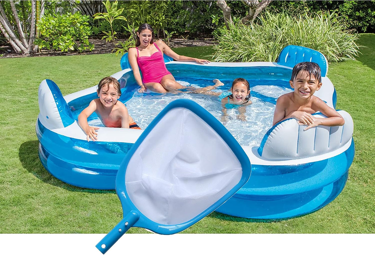 Pool Spa Leaf Skimmer Net with White Ultra Fine Mesh with 4" Deep Pocket Great for Removing Leaves & Debris in In-Ground Pool Spa and Above Ground Pool, Inflatable Pool, Hot Tub, and Fountain