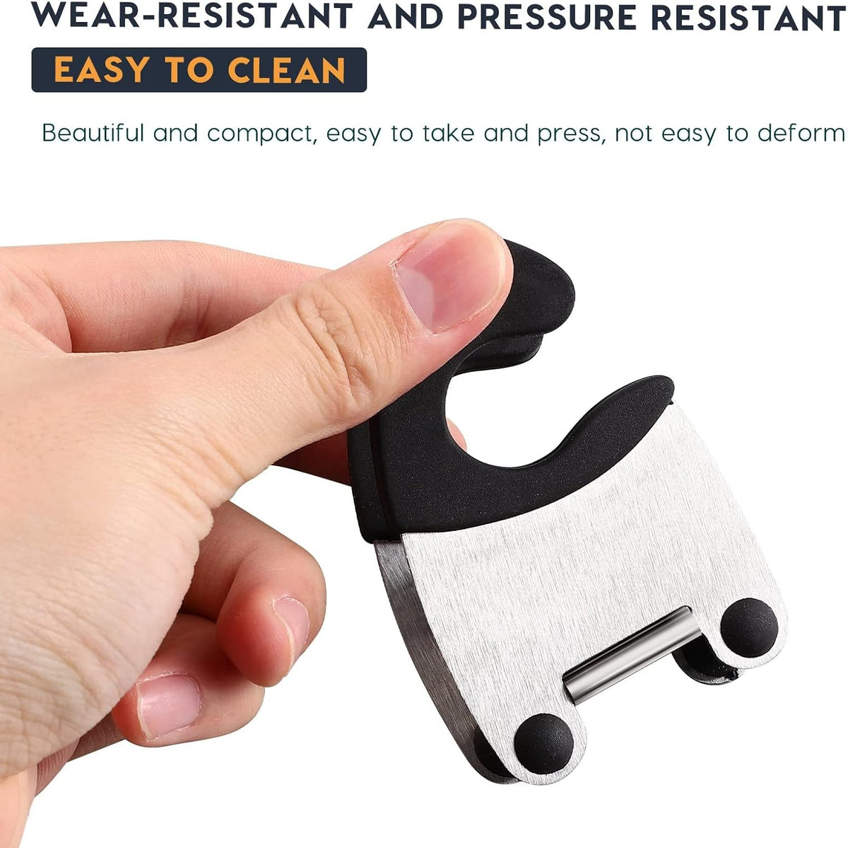 2pcs Pot Clip Holder Utensil Pot Clip Spoon Rest Stainless Steel Kitchen Gadget for Restaurant Home Utensil Rest (Black)