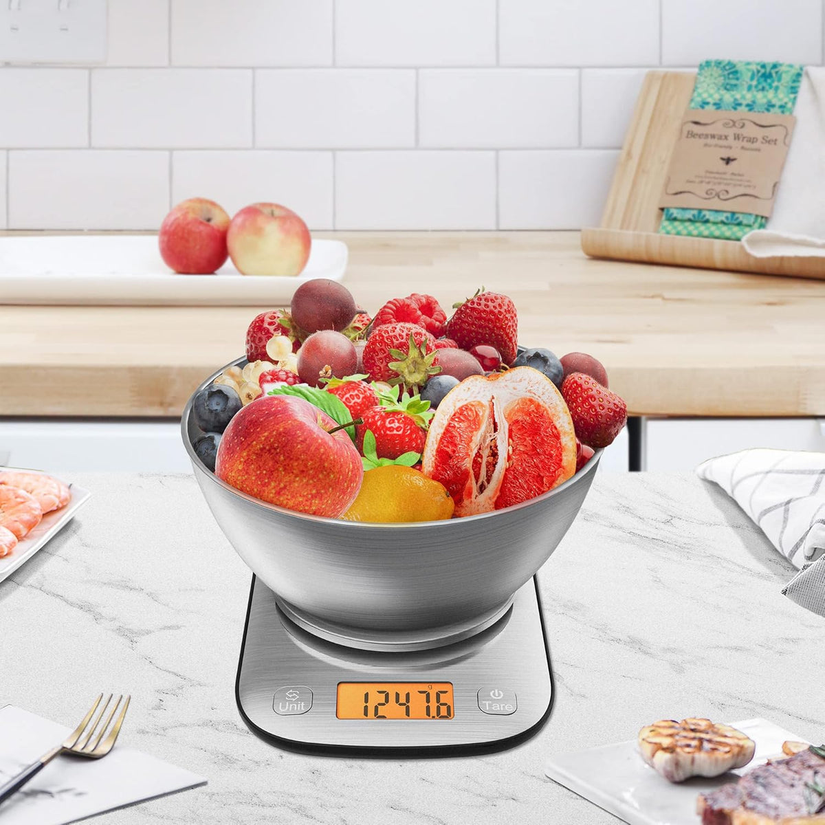 Food Kitchen Scale Digital Weight Grams and Oz 11lb/0.01oz