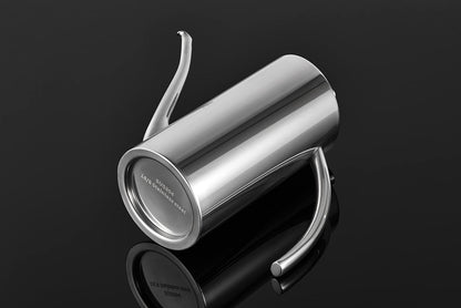 SUS304 24oz/700mL Stainless Steel Olive Oil Dispenser, Silver | Leakproof Oil Bottle, One-Piece Body, w/Long Spout Vertical Handle Kitchen Cruet for Precision Pouring