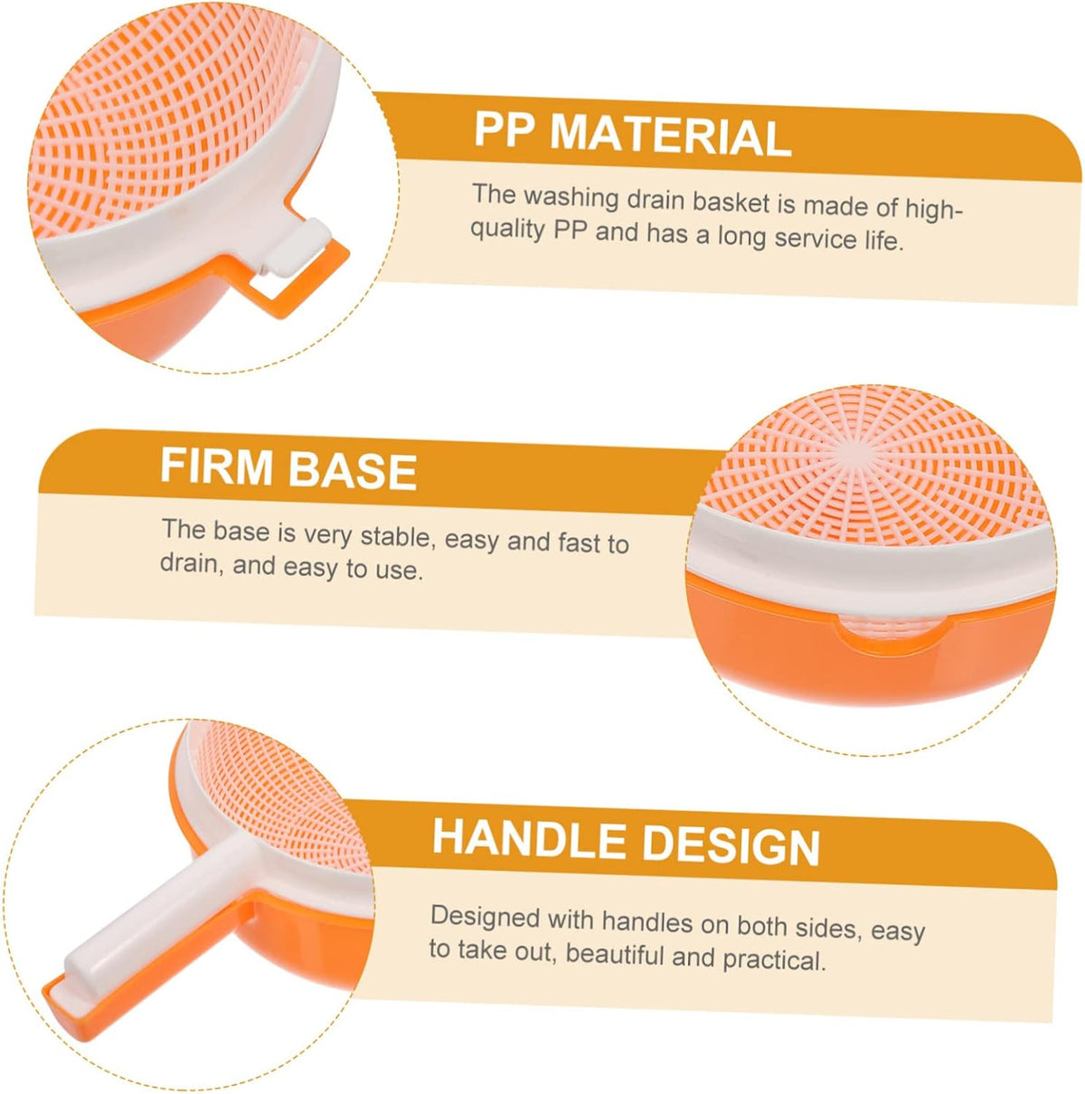 Double Layer Vegetable Washing Basket with Drain Strainer Bowl for Fruits Pasta Salad 13.38X9.05X4.33 Inch Kitchen Colander with Handle