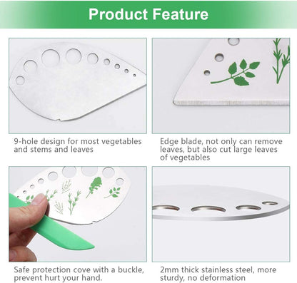 Leaf Herb Stripper, Stainless Steel Kitchen Herb Stripper Tool