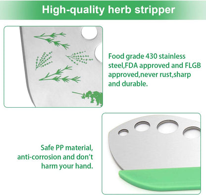 Leaf Herb Stripper, Stainless Steel Kitchen Herb Stripper Tool