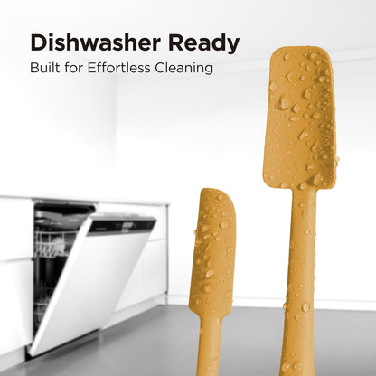 WaltzGrip Platinum Silicone Jar and Can Spatula Set, Red | Heat-Resistant, Dishwasher Safe, Ergonomic Grip, Perfect for Mixing and Scraping, Nonstick Cookware