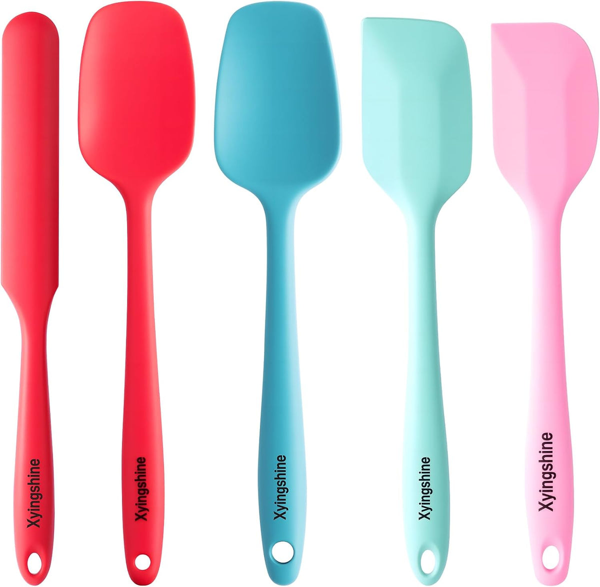 5-Piece Silicone Spatula Set, One-Piece, Heat-Resistant to 600°F
