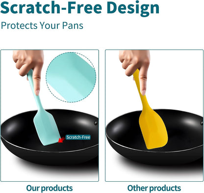 5-Piece Silicone Spatula Set, One-Piece, Heat-Resistant to 600°F
