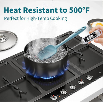 5-Piece Silicone Spatula Set, One-Piece, Heat-Resistant to 600°F