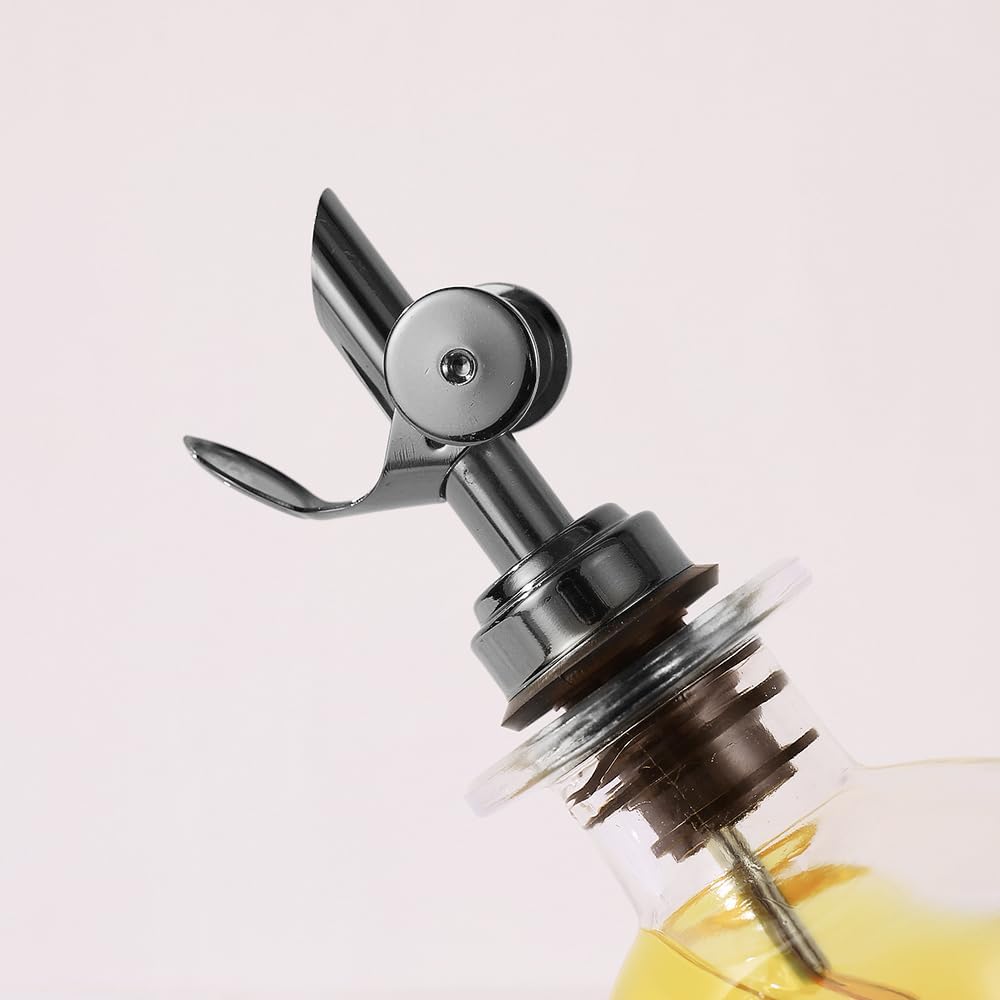 Premium Olive Oil Dispenser Bottles for Kitchen with Pourer - Oil and Vinegar Dispenser Set, Glass Dispenser for Kitchen, Dispenser Bottle of 350ml - Set of 2