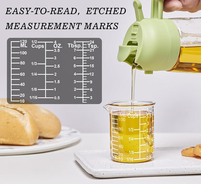 Ackers Etching Scale Measuring Glass V-Shaped Spout Made of High Borosilicate Glass Measuring for Kitchen or Restaurant, Easy to Read,30ML (1 Oz) 丨(2 Pack)