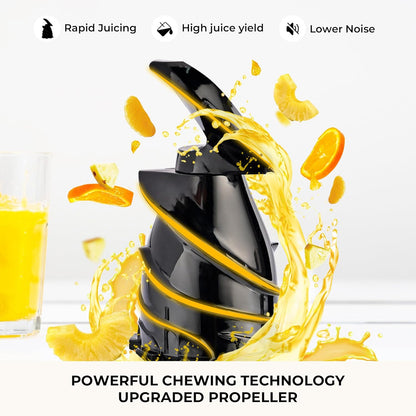 Juicer Machines with 5.3" Extra Wide Chute, Whole Fruits Vegetables | Cold Press Juicer for 50oz Capacity Juice Extractor, High Juice Yield, Easy to Clean, Masticating juicer, Premium Black