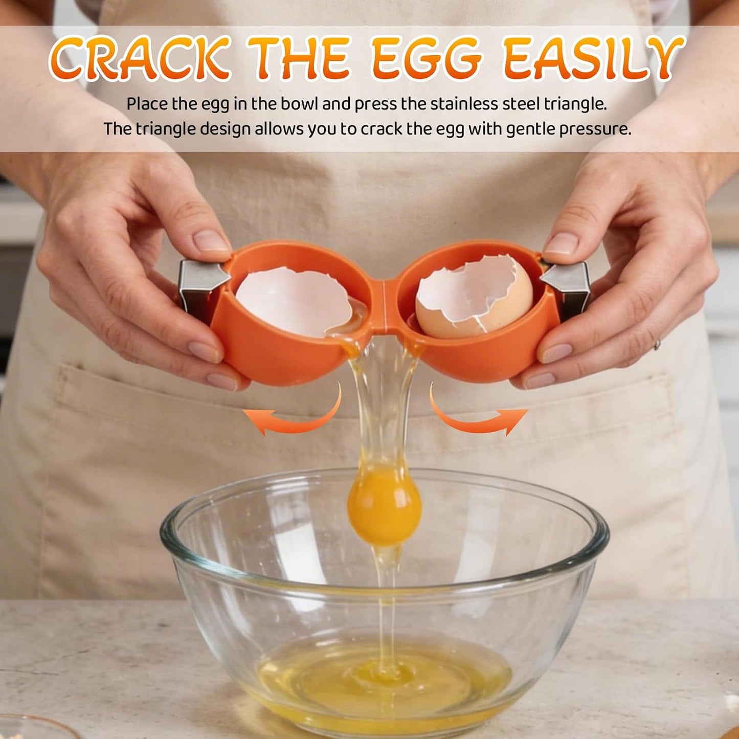 3 PCS 2026 New Egg Shell Opener, Stainless Steel Egg Cracker Tool, Hard Boiled Egg Peeler Tool for Cutting Eggs,Quickly Cutting Off Eggs Breaker Kitchen Gadgets