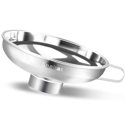 Stainless Steel Mini Kitchen Funnel Set, 3 Pack Durable Metal Filling Funnels for Transferring Liquid, Dry ingredients, Cosmetic Lotion, Fluid, Spices, Powder - Food-Grade & High Heat Resistant