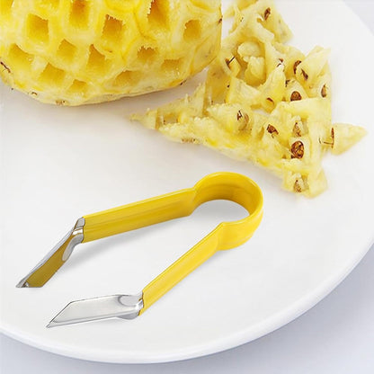 Pineapple Peeler - Multifunctional Pineapple Eye Peeler, Pineapple Corer and Slicer Tool, Strawberry Stem Remover Tool, Portable Kitchen Gadget, Yellow, PN3MAVYLGF1SJ5VN0B9