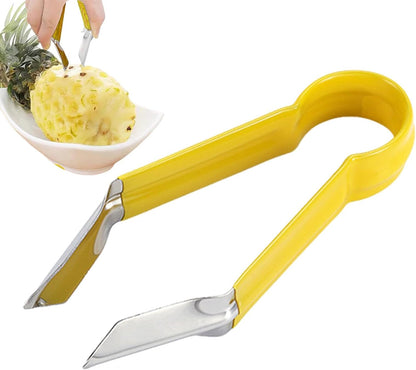 Pineapple Peeler - Multifunctional Pineapple Eye Peeler, Pineapple Corer and Slicer Tool, Strawberry Stem Remover Tool, Portable Kitchen Gadget, Yellow, PN3MAVYLGF1SJ5VN0B9