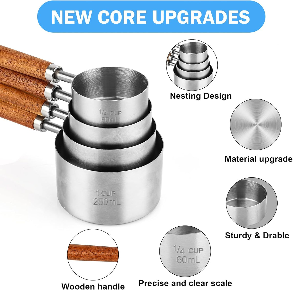 4 Pcs Dog Food Scoop Measuring-Cup