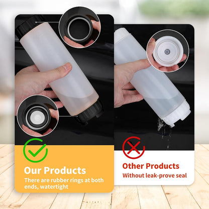 20 oz Inverted Condiment Squeeze Bottles, Leak-proof Refillable Sauce Container for All Types Liquid, Plastic Squeeze Dispenser for Ketchup Mustard Mayo Honey Syrup Oil