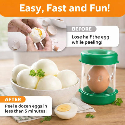 Boiled Egg Peeler Yellow